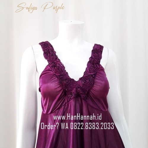 Silk Sleepwear S-M Safiya Purple Sleepwear