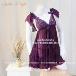 Premium M-XXXL AYESHA Purple Sleepwear Set