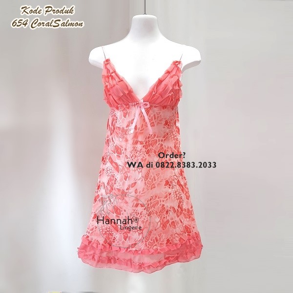 [BISA COD] Sexy Lingerie Kode: 654 CoralSalmon